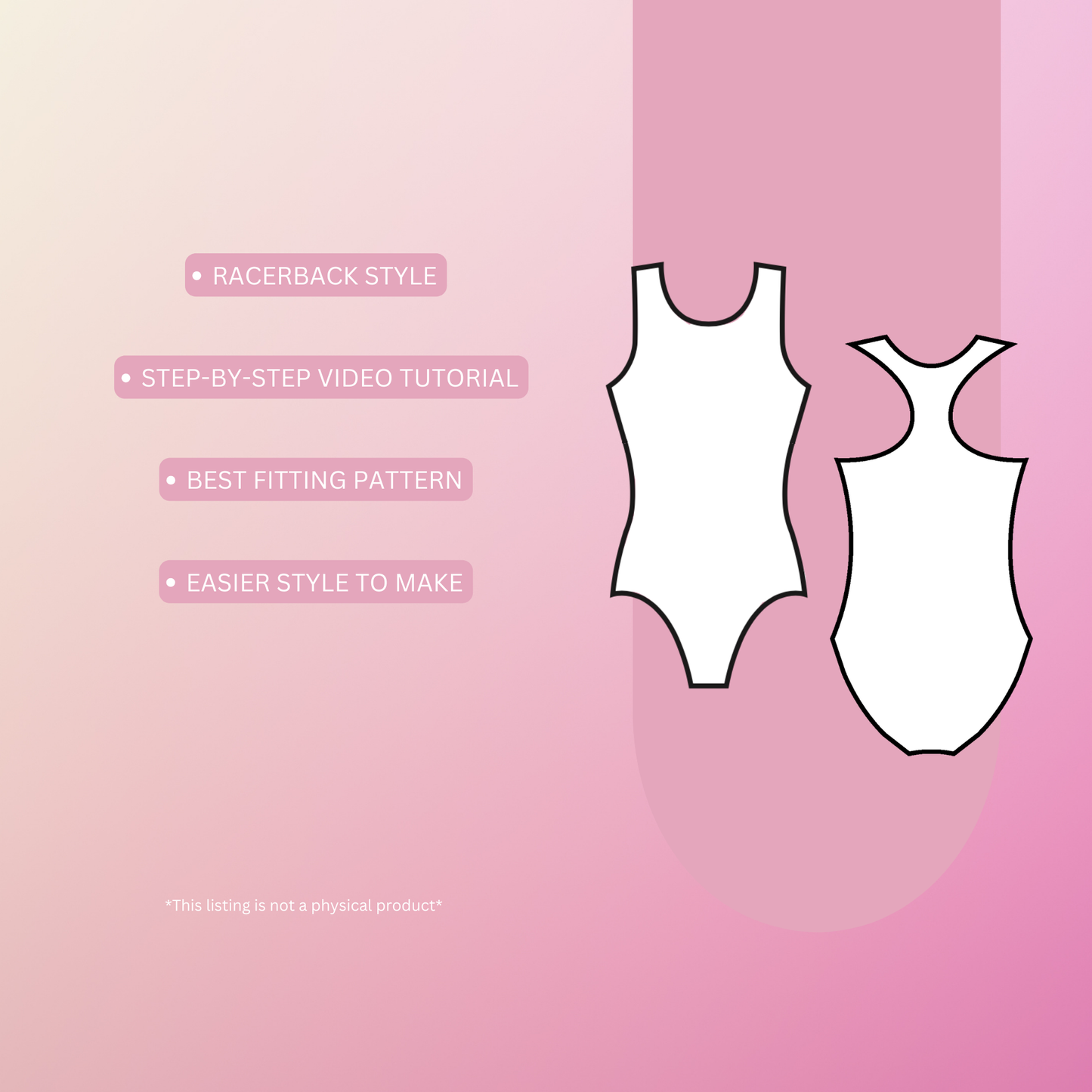 Racerback Pattern Child Small to Adult Large